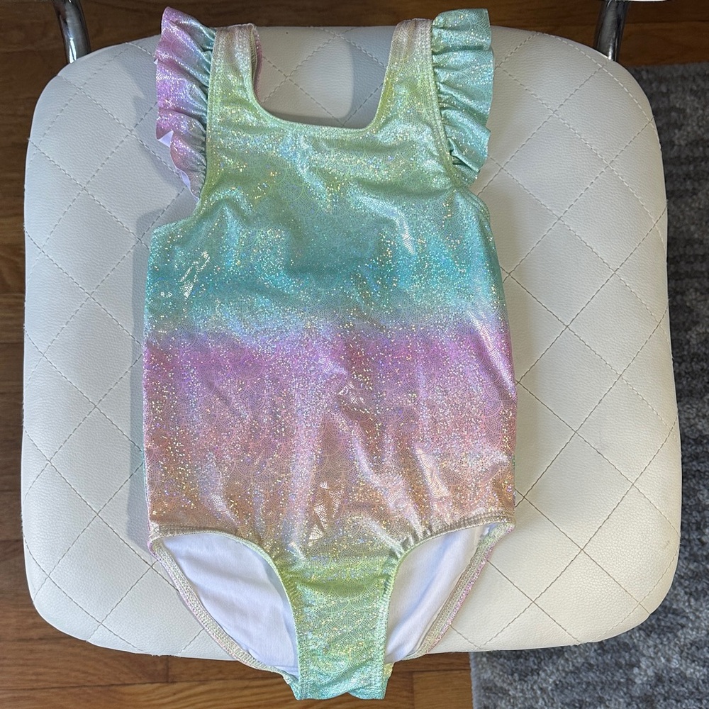 Rainbow Shimmer Bathing Suit size 4T